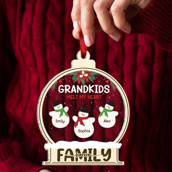 The Best Thing You ve Ever Found - Family Personalized Custom Ornament - Acrylic Snow Globe Shaped - Christmas Gift For Grandma, Grandpa on Sale - Image 3
