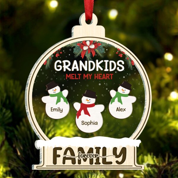 The Best Thing You ve Ever Found - Family Personalized Custom Ornament - Acrylic Snow Globe Shaped - Christmas Gift For Grandma, Grandpa on Sale