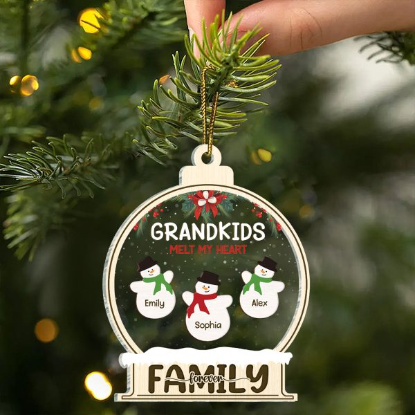 The Best Thing You ve Ever Found - Family Personalized Custom Ornament - Acrylic Snow Globe Shaped - Christmas Gift For Grandma, Grandpa on Sale - Image 2