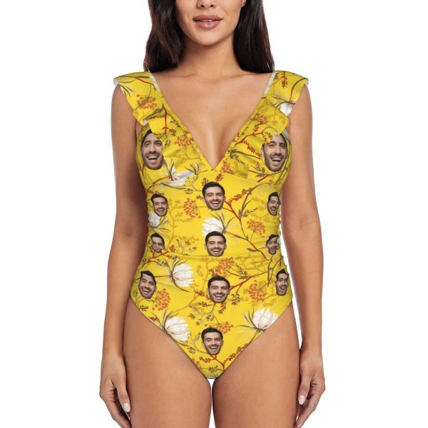 Bikini - Women s Ruffle One Piece Swimsuit - Personalized Swimsuit Online Hot Sale - Image 2