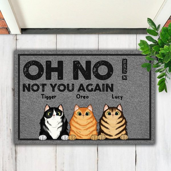 Cat Lovers - Oh No! Not You Again - Personalized Doormat Online now - Image 2