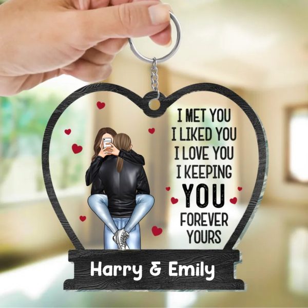 Couple - I Met You I Liked You -  Personalized Acrylic Custom Keychain (TB) Cheap - Image 3