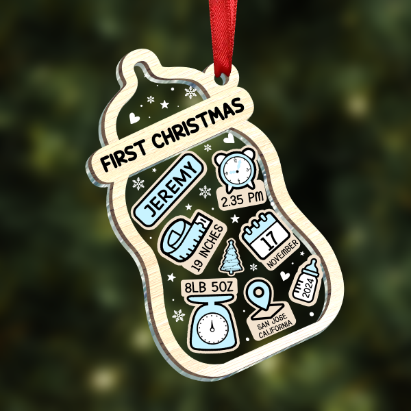Baby First Christmas Milk Bottle - Personalized Ornament Online Hot Sale - Image 2